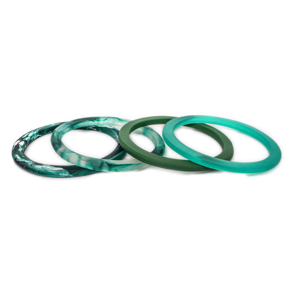 Paradiso Quartet Bangle - Polka Luka Resin Jewellery
