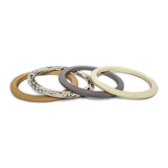 Paradiso Quartet Bangle - Polka Luka Resin Jewellery