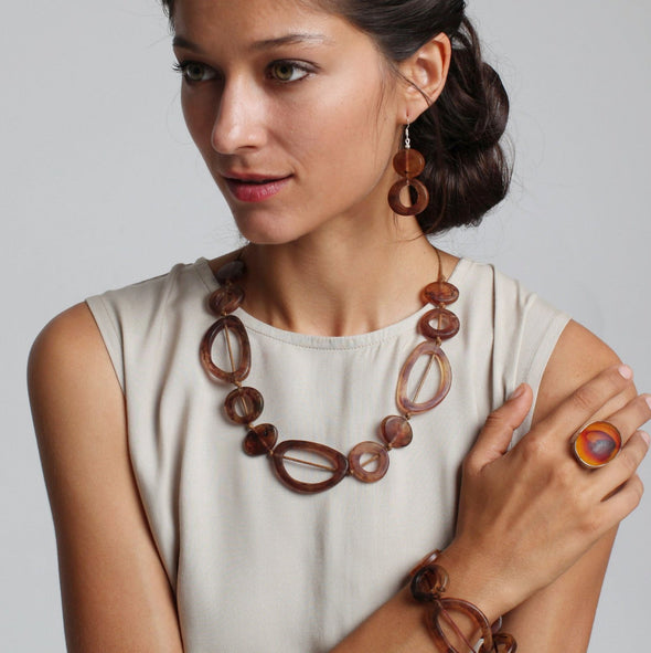 Havana Resin Bracelet - Polka Luka Resin Jewellery
