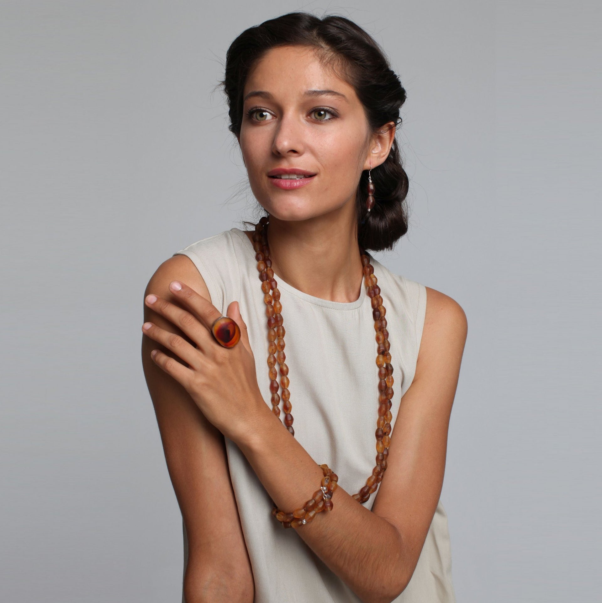 Paradiso Long Double Resin Necklace - Polka Luka Resin Jewellery