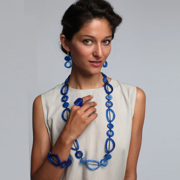 Havana Long Resin Necklace - Polka Luka Resin Jewellery