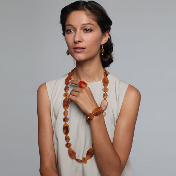 Frida Long Resin Necklace - Polka Luka Resin Jewellery