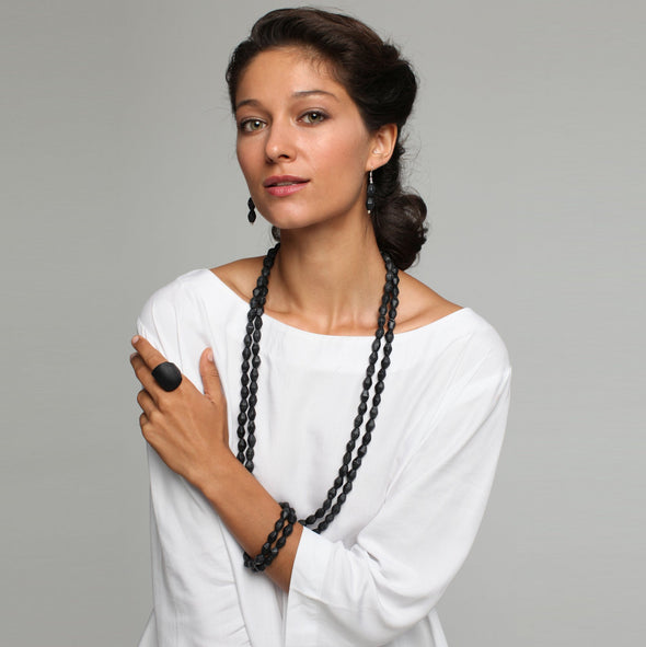Paradiso Long Double Resin Necklace - Polka Luka Resin Jewellery