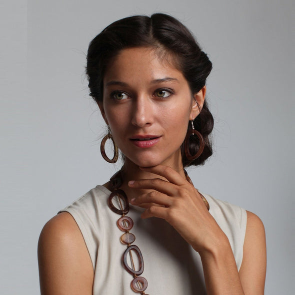 Havana Resin Earrings - Polka Luka Resin Jewellery