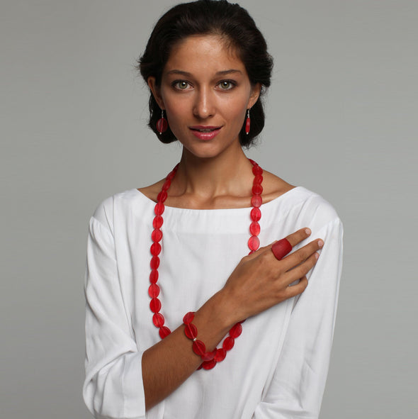 Isla Long Resin Necklace - Polka Luka Resin Jewellery
