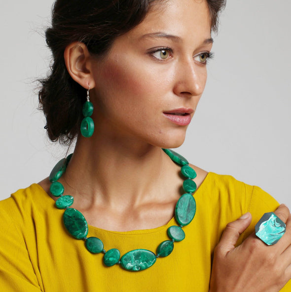 Tropicana Resin Earrings - Polka Luka Resin Jewellery