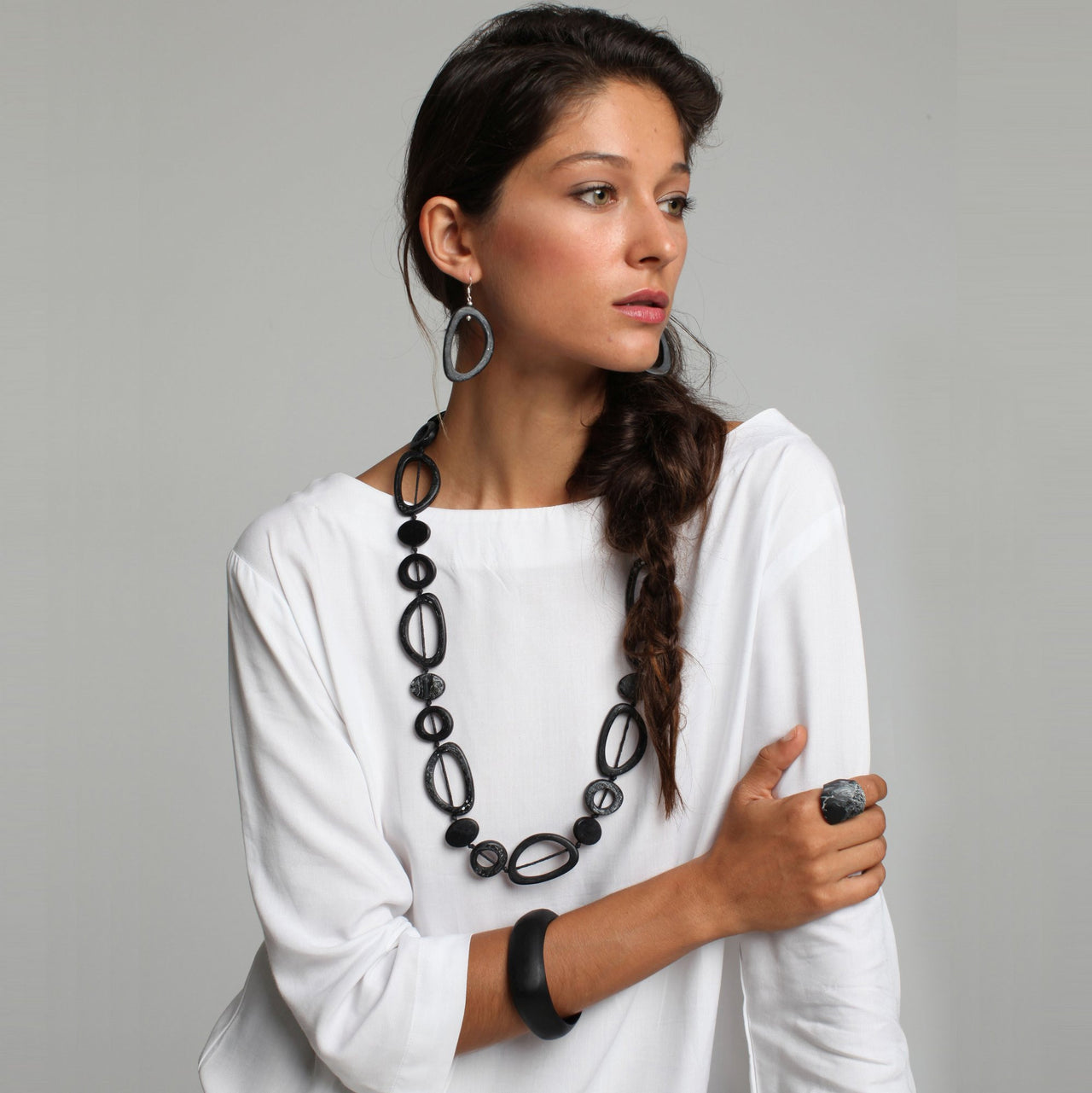 Havana Long Resin Necklace - Polka Luka Resin Jewellery