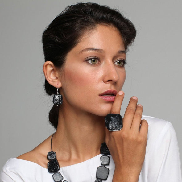 Kahlo Resin Earrings - Polka Luka Resin Jewellery