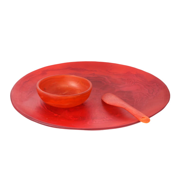 Large Serving Plate + Dip Bowl + Cheese Knife