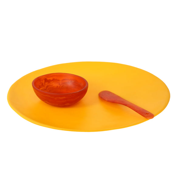 Large Serving Plate + Dip Bowl + Cheese Knife