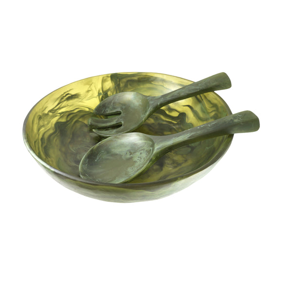 Large Luna Salad Bowl + Short Salad Servers