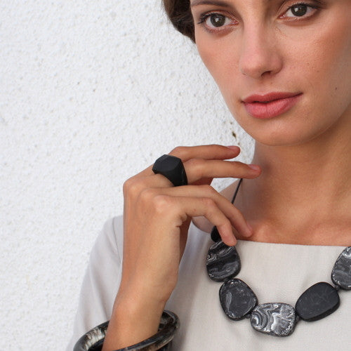 Naxos Resin Ring - Polka Luka Resin Jewellery