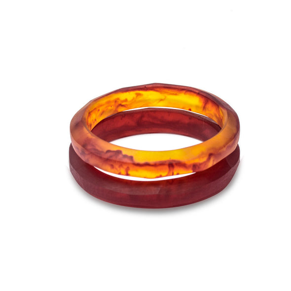 Pilgrim Double Bangle Set - Polka Luka Resin Jewellery