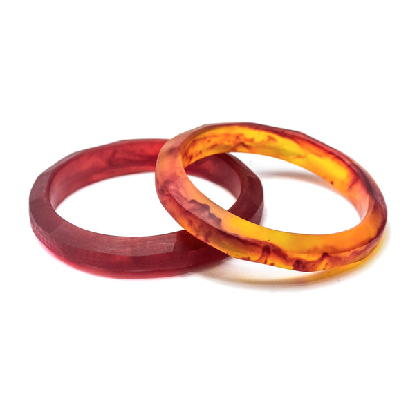 Pilgrim Double Bangle Set - Polka Luka Resin Jewellery