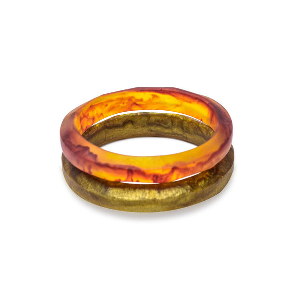 Pilgrim Double Bangle Set - Polka Luka Resin Jewellery