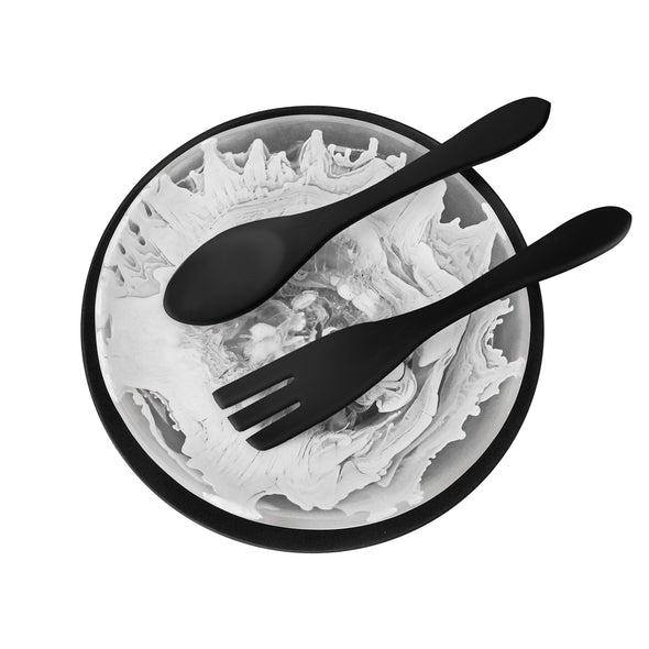 Luna Salad Bowl, Large Plate & Long Servers Set
