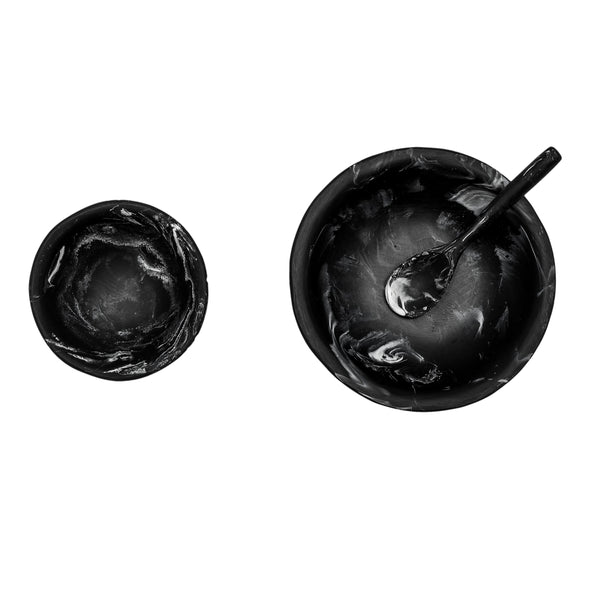 Salt Bowl + Relish Bowl + Spoon Set