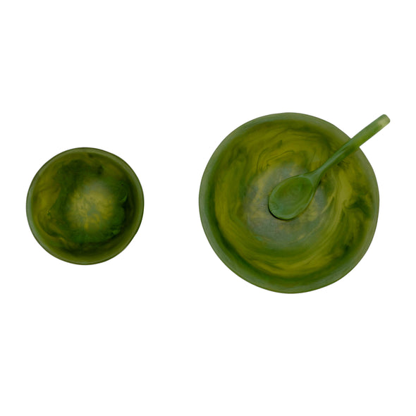 Salt Bowl + Relish Bowl + Spoon Set