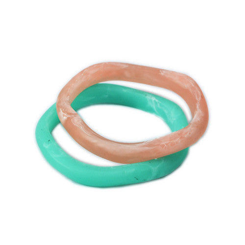 Santorini Double Resin Bangle - Polka Luka Resin Jewellery