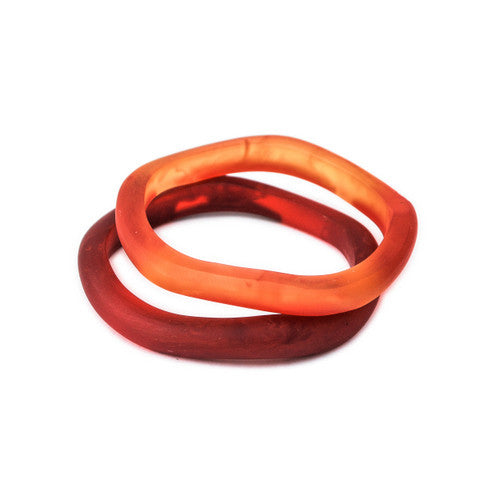 Santorini Double Resin Bangle - Polka Luka Resin Jewellery