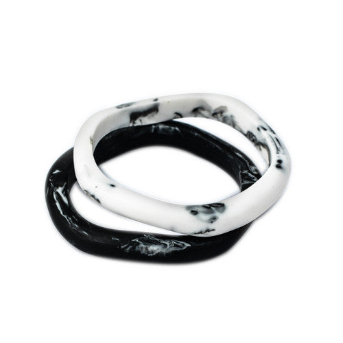 Santorini Double Resin Bangle - Polka Luka Resin Jewellery