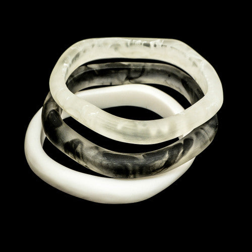 Santorini Triple Resin Bangle - Polka Luka Resin Jewellery