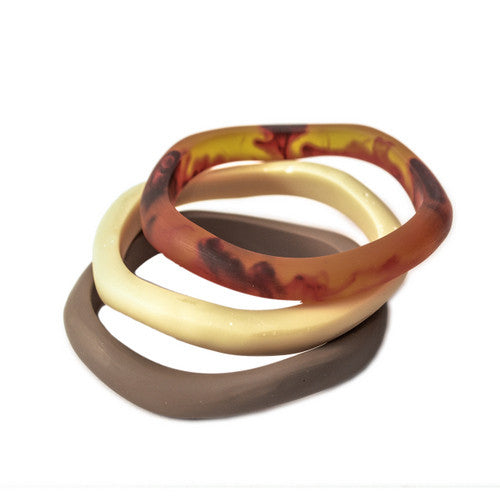 Santorini Triple Resin Bangle - Polka Luka Resin Jewellery