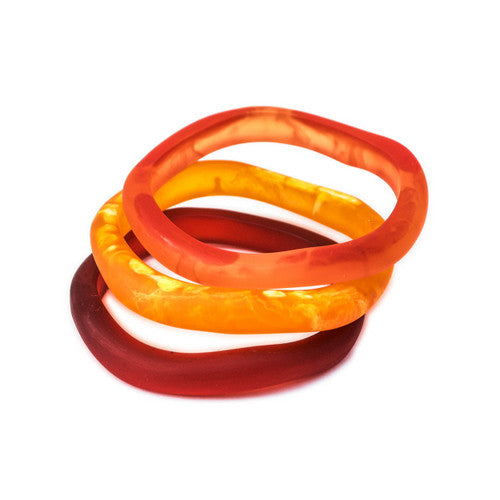Santorini Triple Resin Bangle - Polka Luka Resin Jewellery