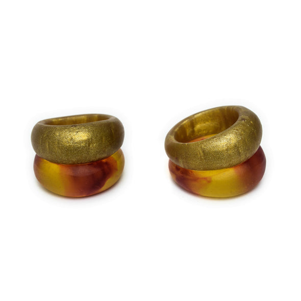 Silk Road Resin Ring - Polka Luka Resin Jewellery