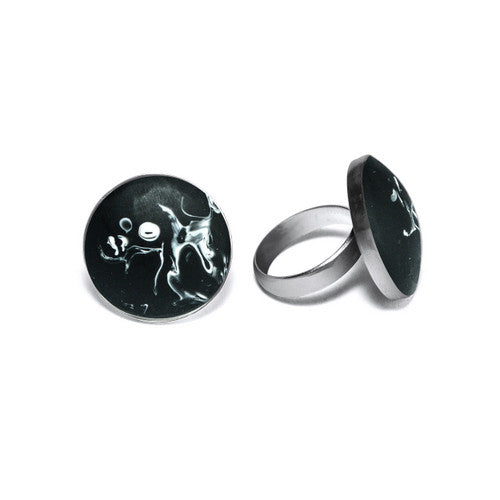 Thalassa Adjustable Resin Ring - Polka Luka Resin Jewellery