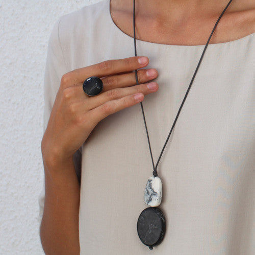 Thalassa Adjustable Resin Ring - Polka Luka Resin Jewellery
