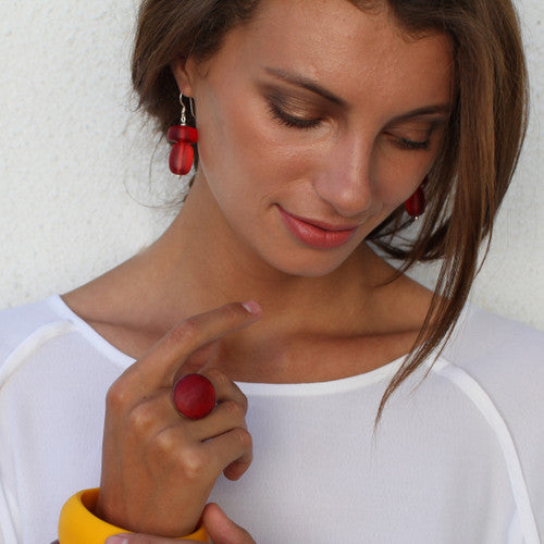 Thalassa Adjustable Resin Ring - Polka Luka Resin Jewellery