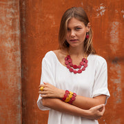 Wabi' Double Resin Necklace - Polka Luka Resin Jewellery