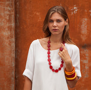 Wabi' Long Resin Necklace - Polka Luka Resin Jewellery