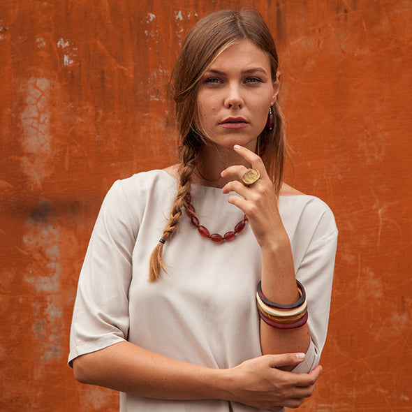 Sabi' Short Resin Necklace - Polka Luka Resin Jewellery