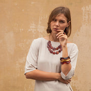 Wabi' Double Resin Necklace - Polka Luka Resin Jewellery