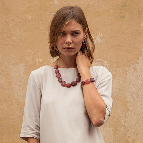Wabi' Short Resin Necklace - Polka Luka Resin Jewellery