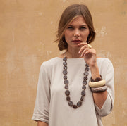 Wabi' Long Resin Necklace - Polka Luka Resin Jewellery