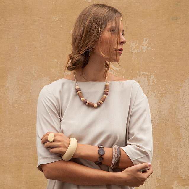 "Basho" Resin Necklace - Polka Luka Resin Jewellery
