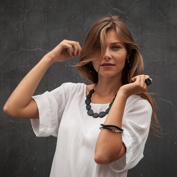 Wabi' Short Resin Necklace - Polka Luka Resin Jewellery