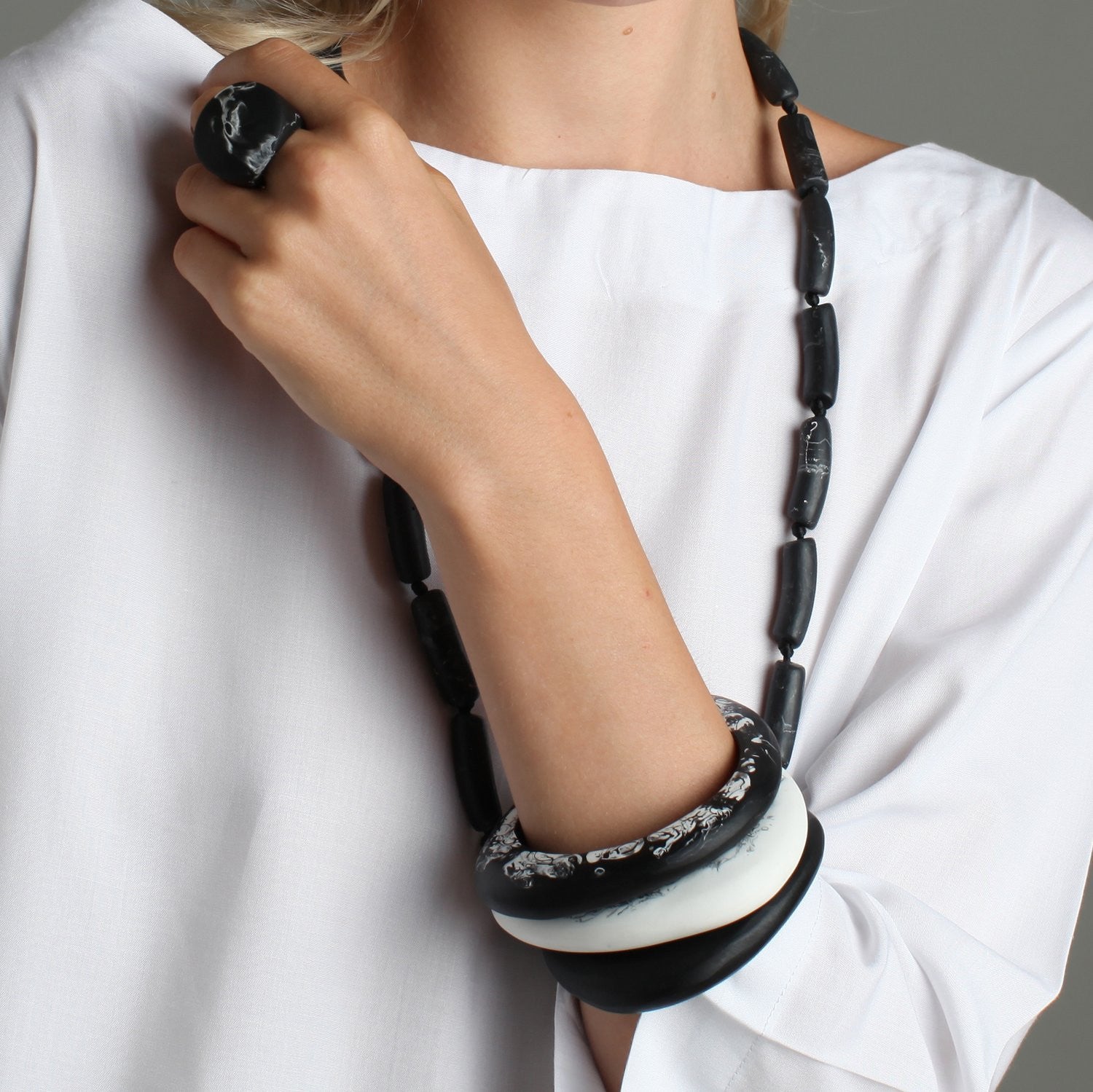 'Eclipse' Resin Bangle - Polka Luka Resin Jewellery