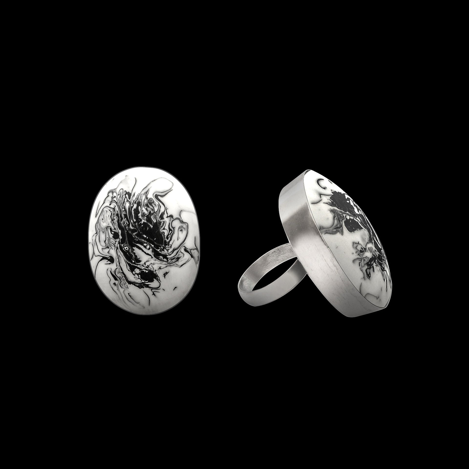 Paradiso Stainless Ring - Polka Luka Resin Jewellery