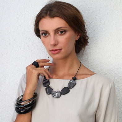 Mykonos Resin Necklace - Polka Luka Resin Jewellery