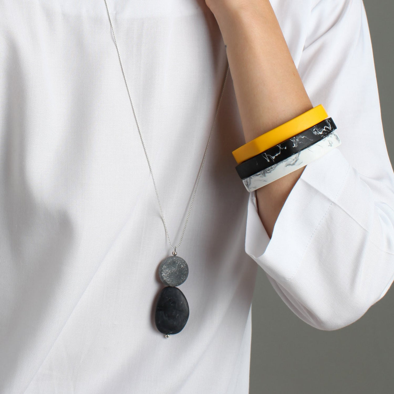 'Interstellar' Triple Bangle Set - Polka Luka Resin Jewellery
