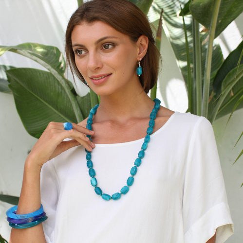 Aura Long Resin Necklace - Polka Luka Resin Jewellery