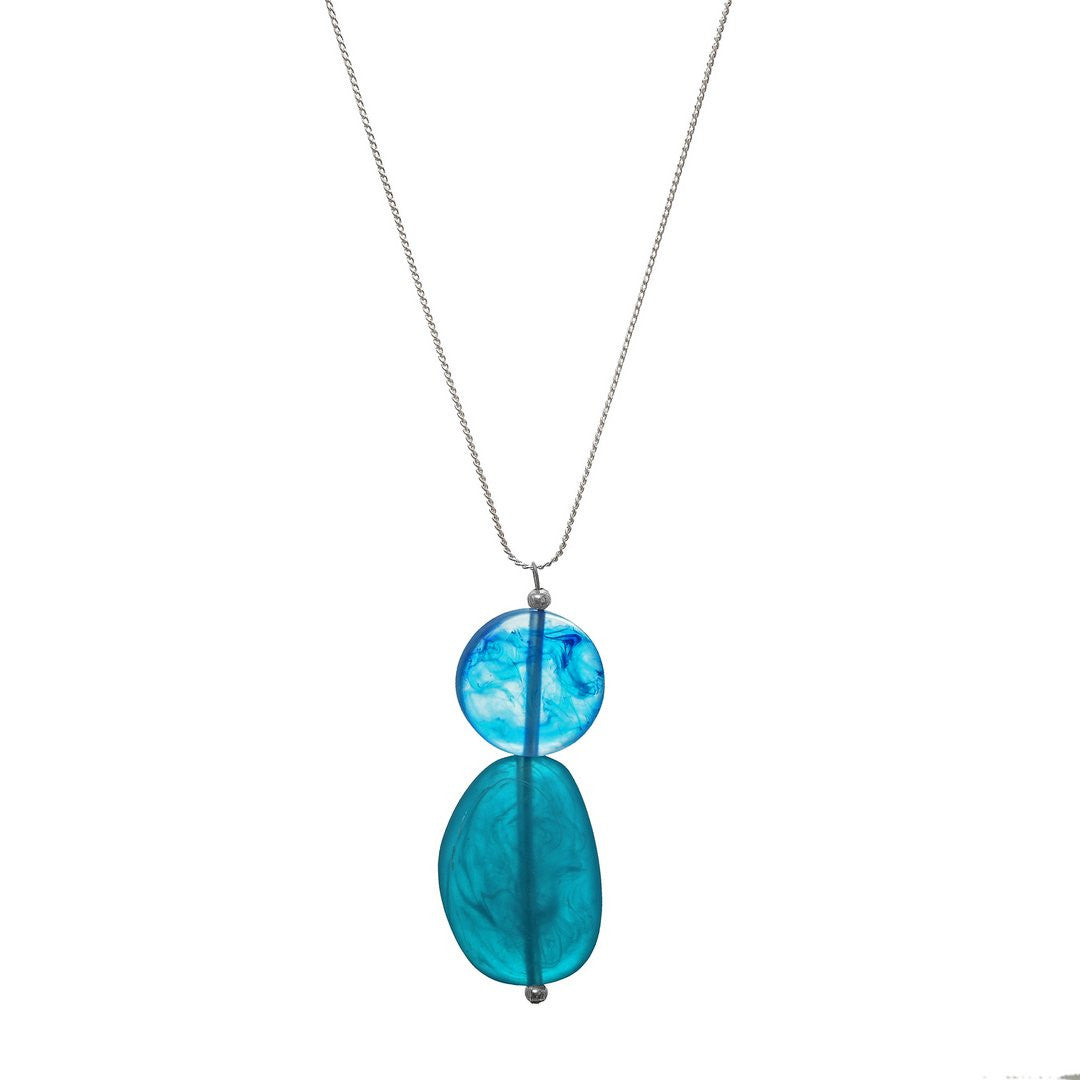 Constellations Resin Pendant Teal Cobalt