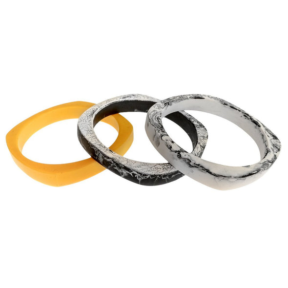 'Interstellar' Triple Bangle Set - Polka Luka Resin Jewellery