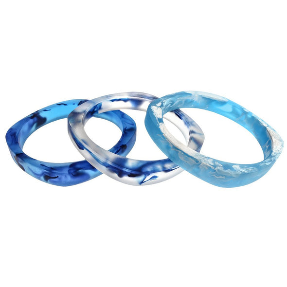 'Interstellar' Triple Bangle Set - Polka Luka Resin Jewellery