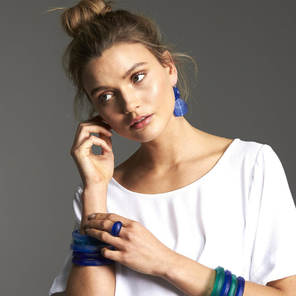 Ladakh Earrings - Polka Luka Resin Jewellery