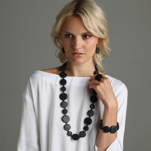 'Luna' Long Resin Necklace - Polka Luka Resin Jewellery